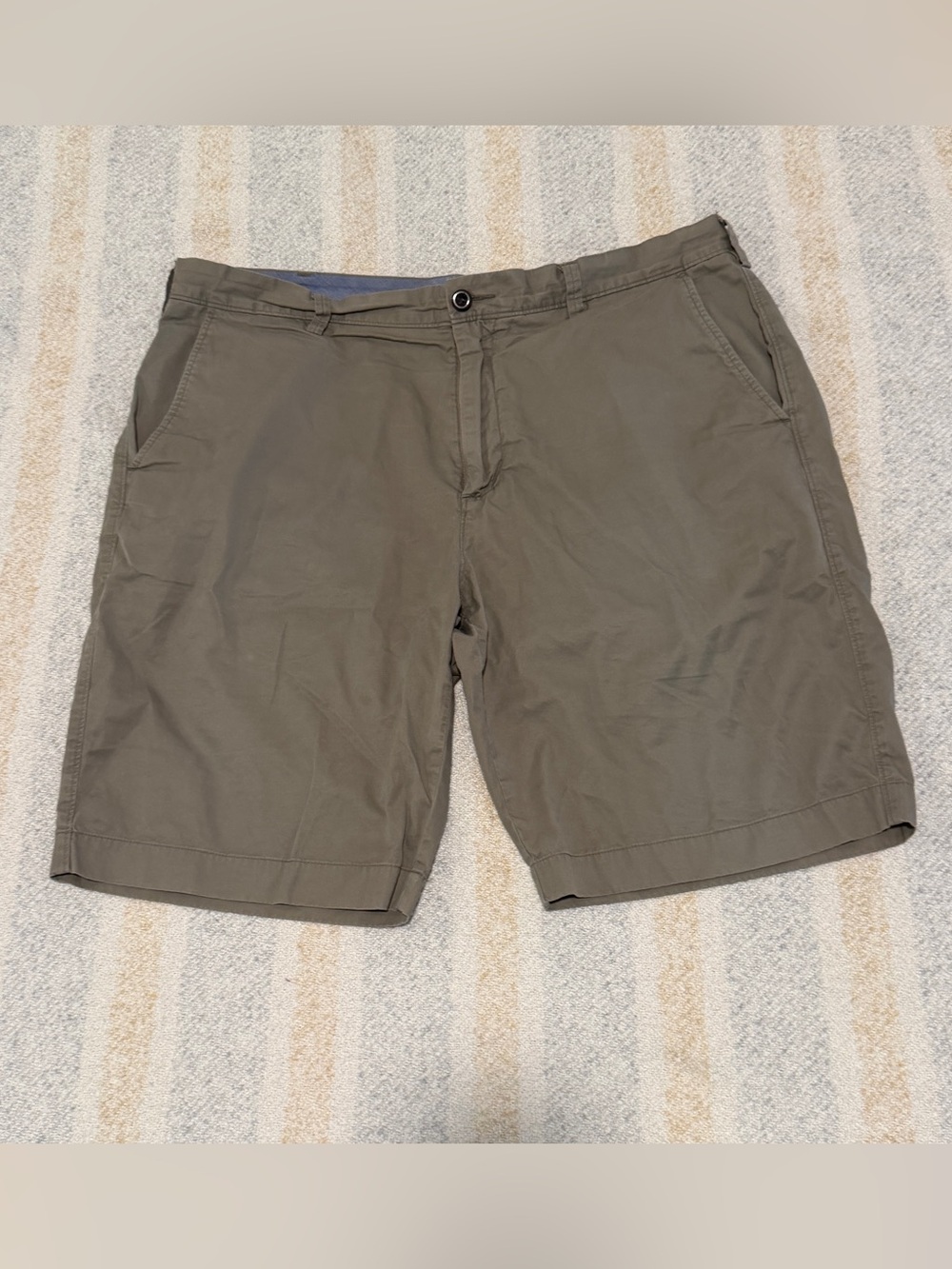 J. Crew Men's Olive-Taupe Flat Front Shorts